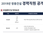 쌍용건설, 경력직원 공개채용...20일까지 서류접수