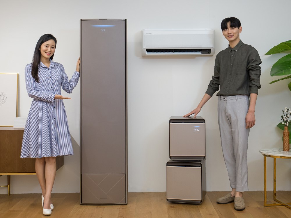 2020년형 무풍에어컨과 무풍큐브가 전시되고 있다. 사진 | 삼성전자